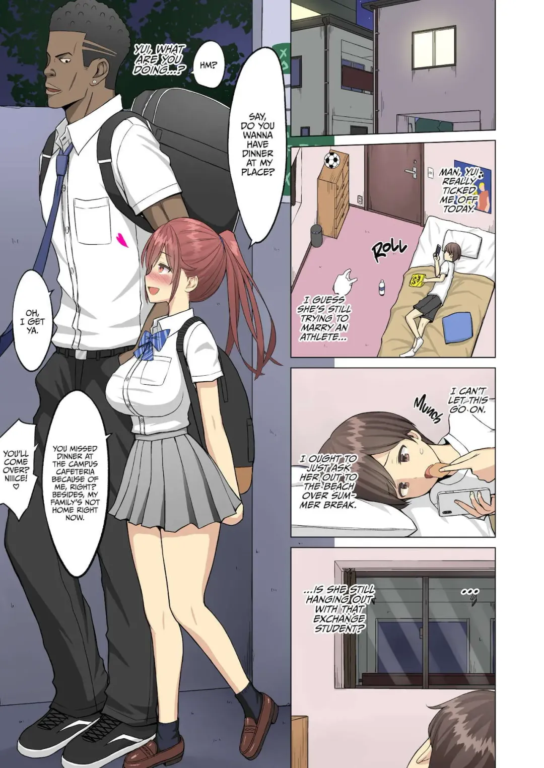 Suki Datta no ni... Natsu ~Osananajimi no Cheerleader ga Kokujin Ryuugakusei ni~ | But I Loved Her... Summer Chapter: My Cheerleader Friend Got Taken by a Foreign Student Fhentai - Page 9