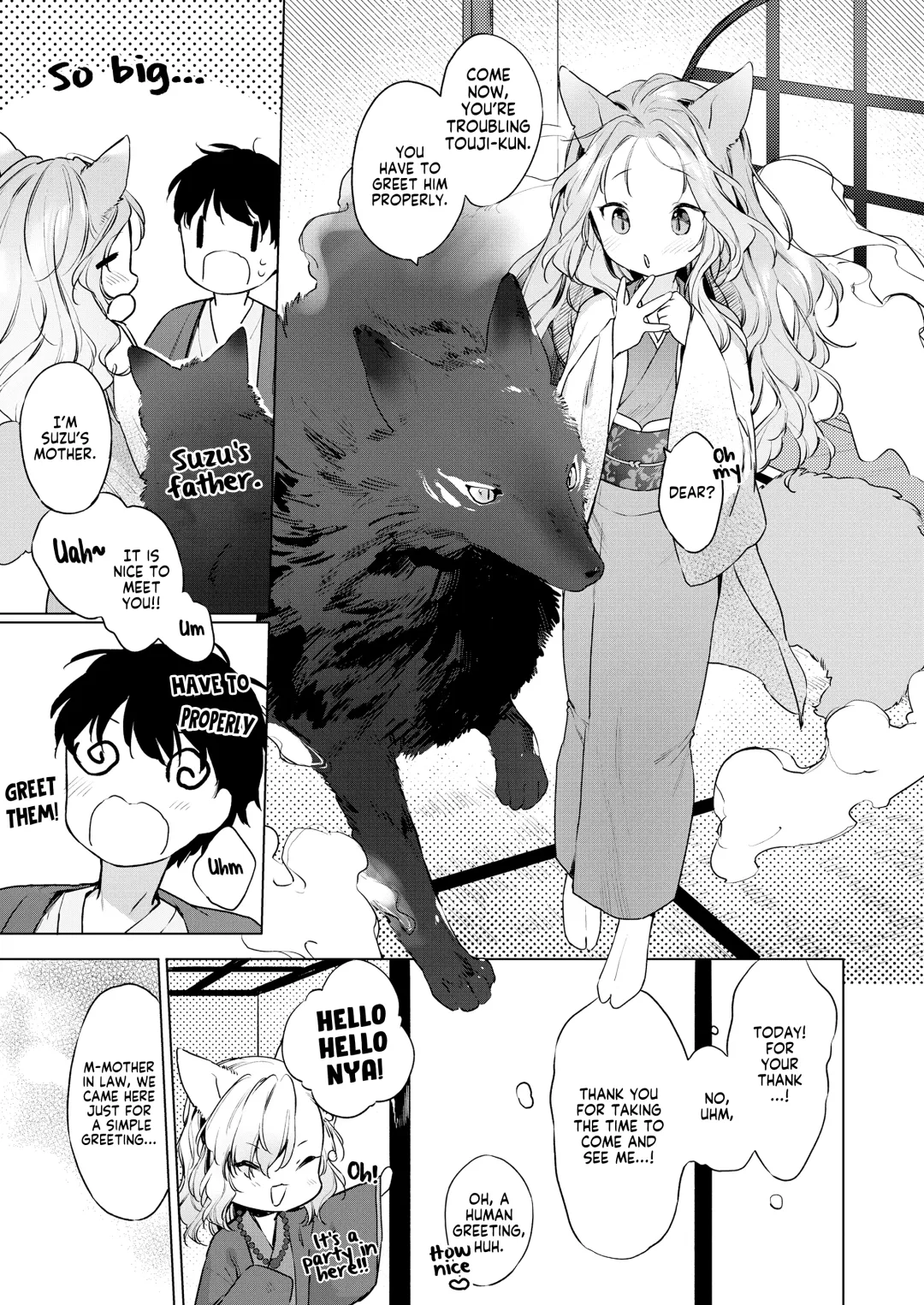 [Mutou Mato] Yowai 200 Chai Okitsune-chan to Oshidori Fuufu Seikatsu. Dai 4 Wa | 200 Year Old Fox Girl and Her Happily Married Life. Part 4 Fhentai - Page 3