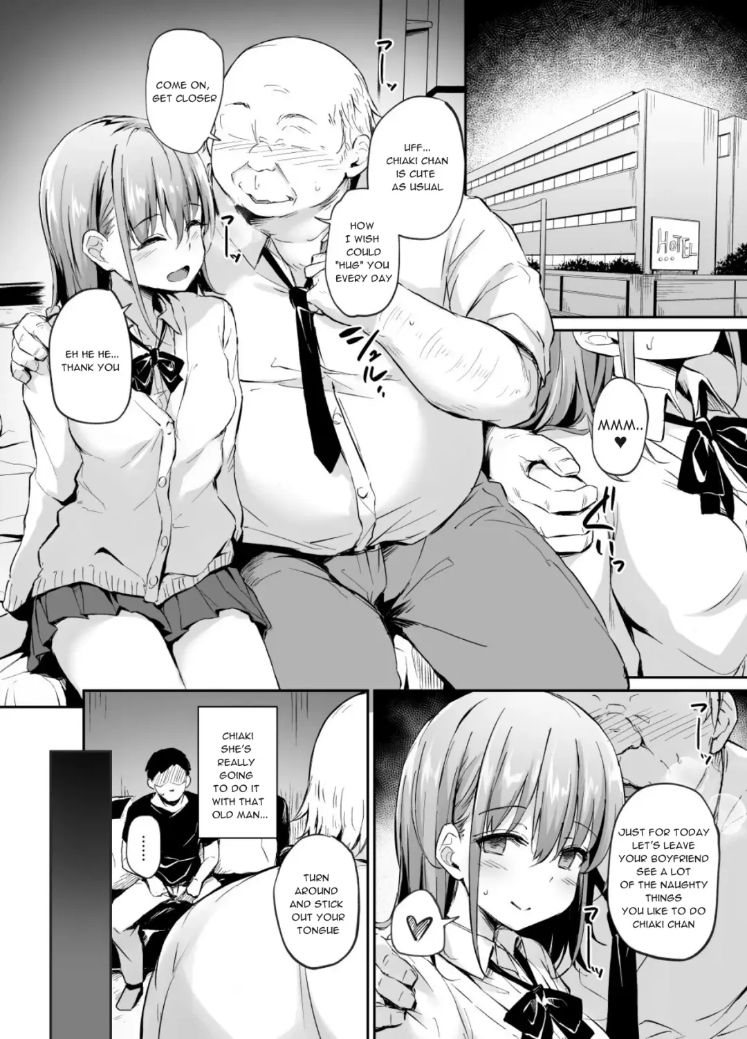 [Hitoi] Enkou Kanojo to Kengakukai | Paid dates with my girlfriend prostitute side-by-side experience Fhentai - Page 9