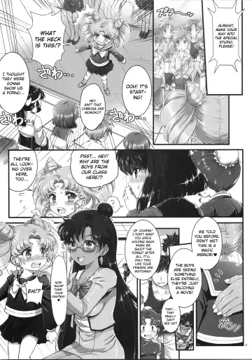 [Tempo Gensui] Sailor AV Kikaku ~JS 3-ningumi ni Shutsuen Koushou!! Classmate no Me no Mae de Gachinko Kozukuri SEX!?~ Fhentai - Page 6