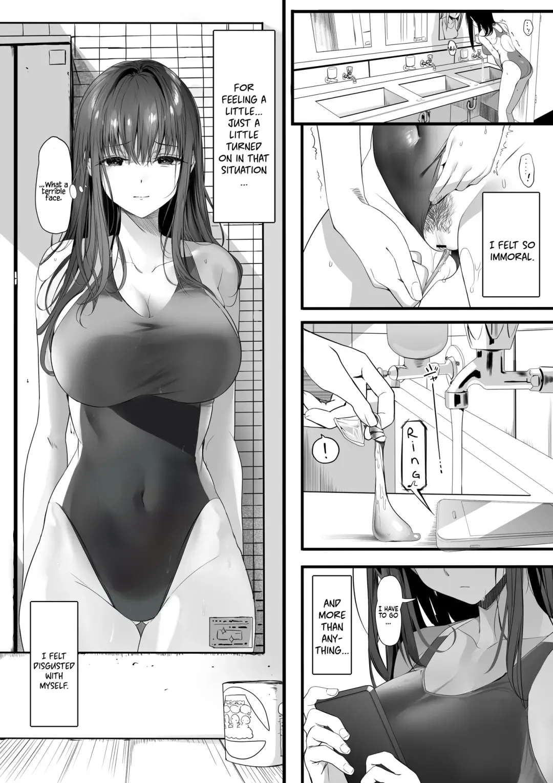 [Marushin] Suieibu no Seisokei Osananajimi ga DQN ni Moteasobareru Ichibushijuu | The Whole Story of My Neat Childhood Friend in the Swimming Club Being Toyed With by a Dumbass Fhentai - Page 36