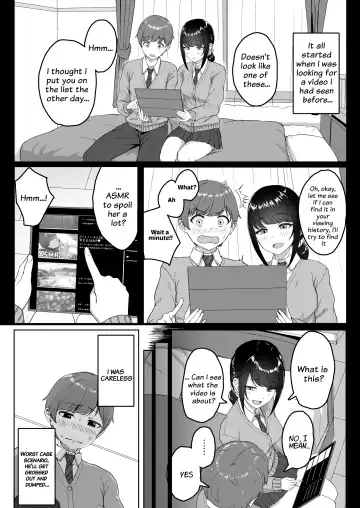 [Aoi Tiduru] Kouhai Kanojo ni ASMR Kiiteru no ga Baremashita Fhentai - Page 3