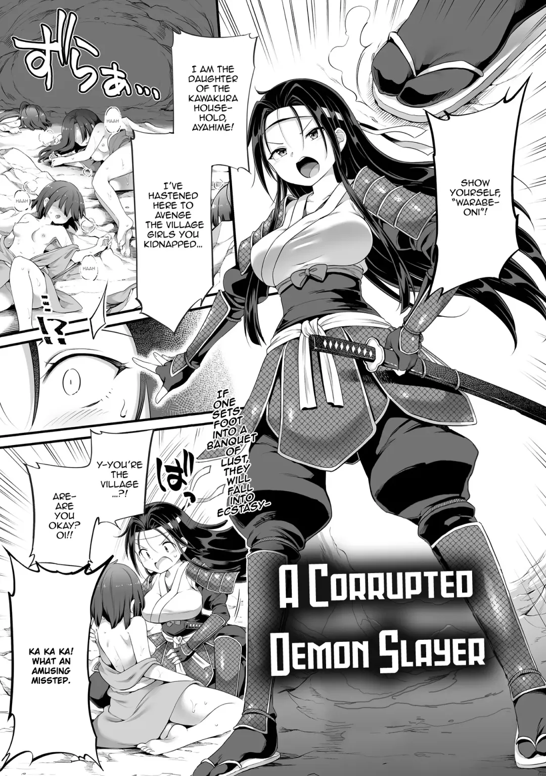 [Harusame] Daraku ni Itaru Oni Taiji | A Corrupted Demon Slayer Fhentai - Page 1