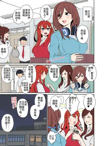 [Dokuneko Noil] Yotta Nakano Miku ni Warui Koto o Suru Hanashi | 對喝醉的中野三玖做壞事的故事 Fhentai.net - Page 2