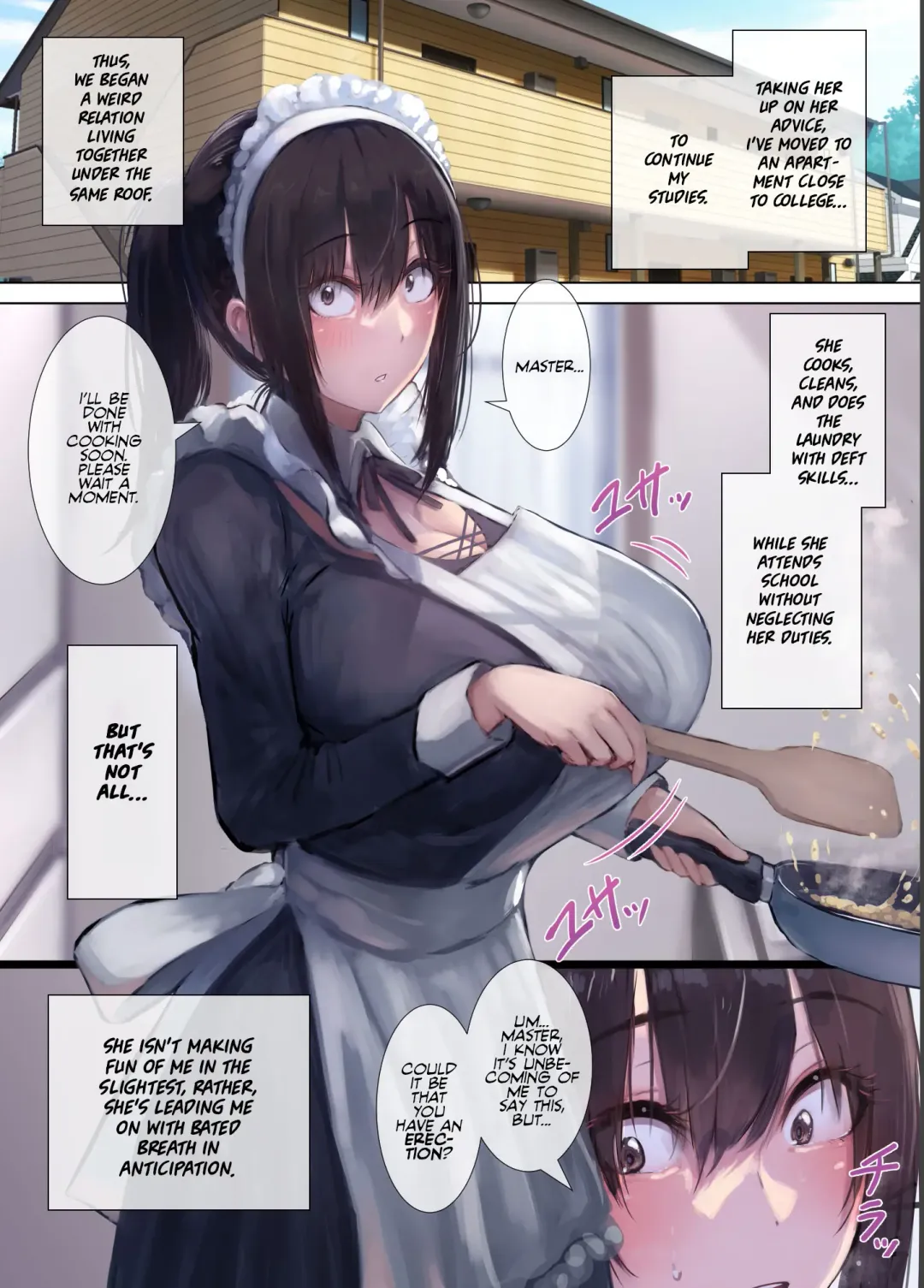 [Natsuishi Nana] Gokuama -Yonpakugan No Maid San- | Super Sweet Crazy-eyed Maid Fhentai - Page 6