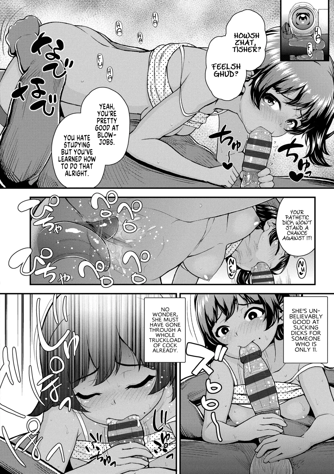[Hikoma Hiroyuki] Bicchi na Mesugaki Tenkousei | Our New Transfer Student is a Bratty Little Bitch (Gouin ni Kusogaki Mesuana Dochutte Mita (Wara)) Fhentai - Page 10