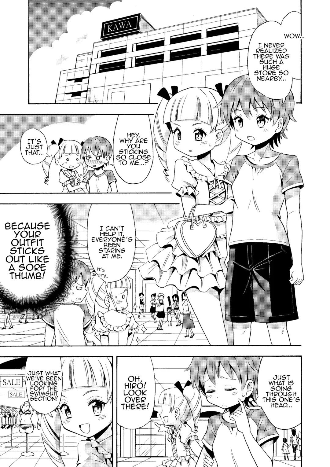 [Yoshida Gorou] Happy Birthday 2 - Nyotaika Shita no de Mizugi o Kai ni Ittemita | Happy Birthday 2 - Because I have the body of a girl, I tried going shopping for swimsuits. Fhentai - Page 9