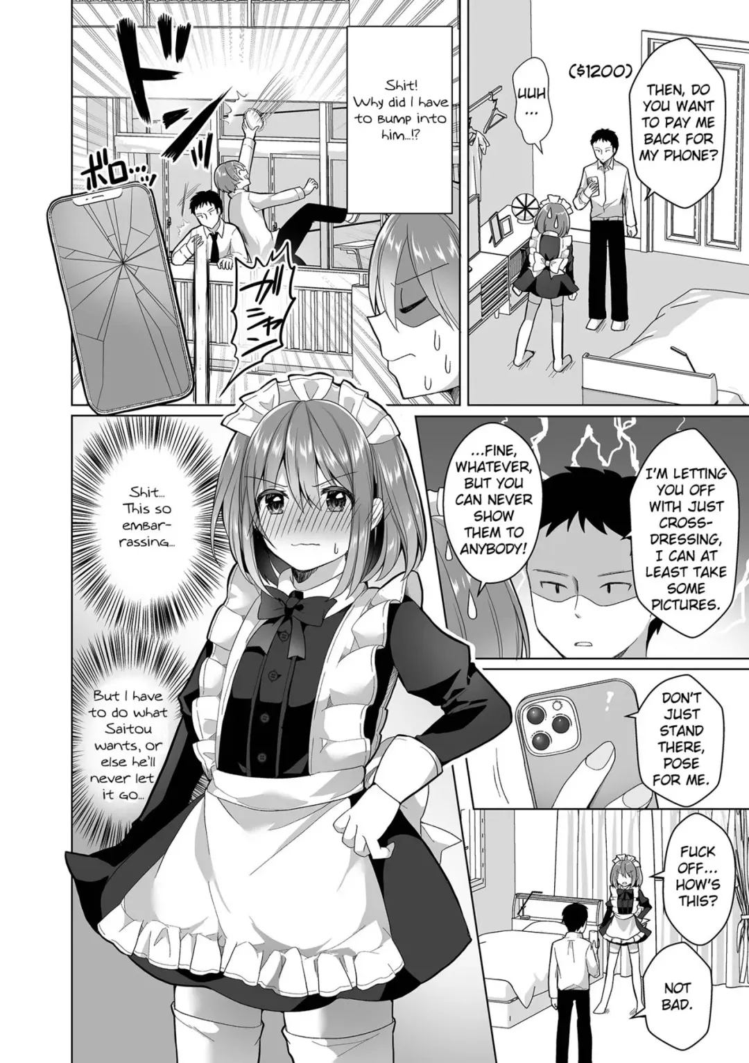 [Akasa Tanu] SmaPho Bakibaki Wabi Maid | Dressed as a Maid for Breaking His Phone Fhentai - Page 2