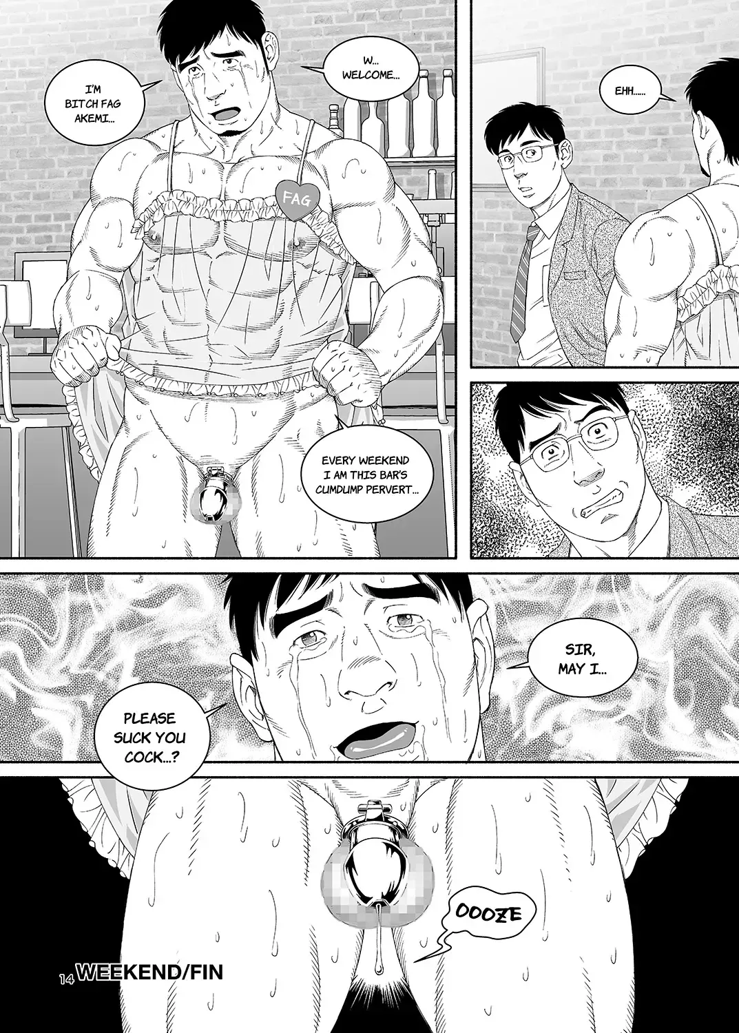 [Tagame Gengoroh] COCKSUCKER Dachi no Oyaji ni Mesu ni Sarete 3 | COCKSUCKER I Got Turned into My Best Friend's Father's Bitch 3 Fhentai.net - Page 53