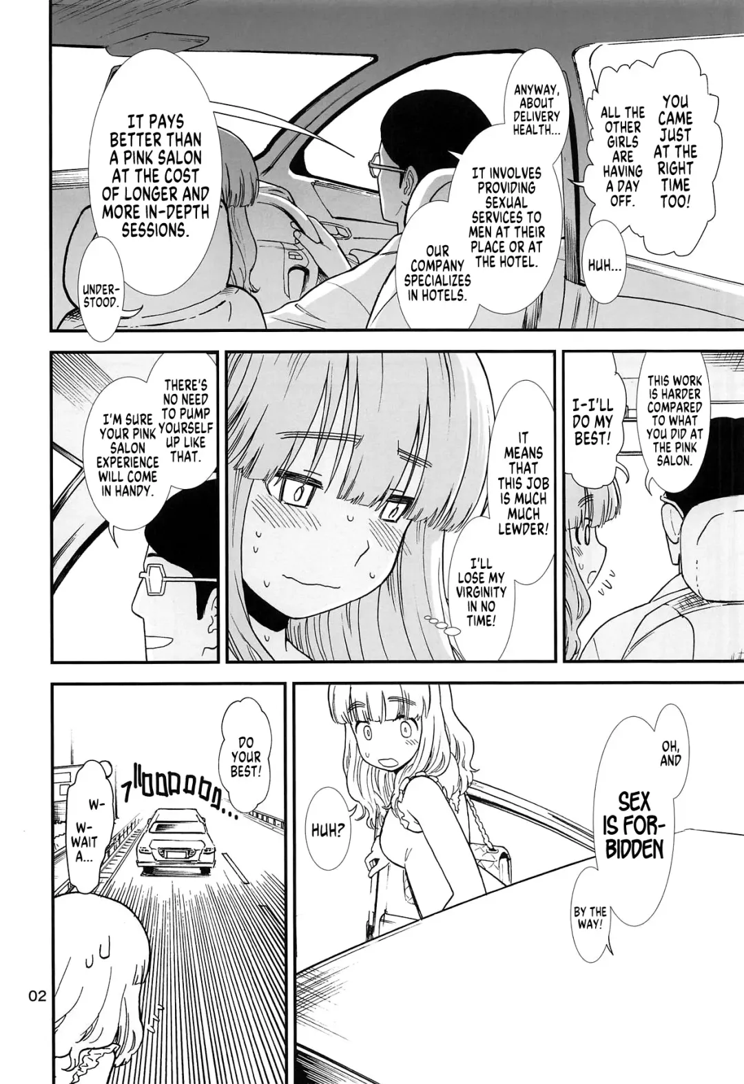[Sabaku] Saori Takebe Thought She Was Going to Lose Her Virginity by Working at a Brothel but it Turned Out to be a Delivery Health Establishment That Does Not Allow Sex Fhentai - Page 3