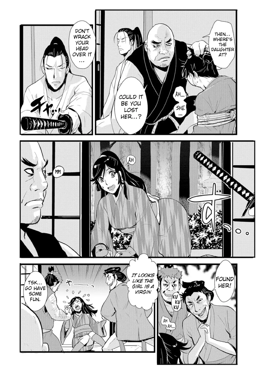 [Kakutou Oukoku] Harami samurai 03 ~Shibararete Mae mo Ushiro mo Rinkan sarete~ | Knocked Up Samurai 03 Bound and Gangbanged, Front and Back Fhentai - Page 12