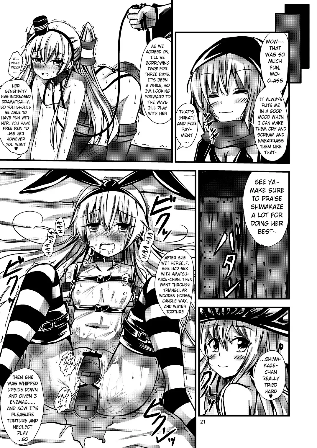 [Aikawa Ryou] Kuubo Wo-Kyuu-chan no Shimakaze Yuri Dorei Choukyou~Senkan Re-Kyuu no Shucchou SM Choukyou Hen~|Standard Carrier Wo-Class Shimakaze's Yuri Slave Training ~Battleship Re-class Official SM Training~ Fhentai.net - Page 22