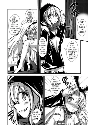 [Aikawa Ryou] Kuubo Wo-Kyuu-chan no Shimakaze Yuri Dorei Choukyou~Senkan Re-Kyuu no Shucchou SM Choukyou Hen~|Standard Carrier Wo-Class Shimakaze's Yuri Slave Training ~Battleship Re-class Official SM Training~ Fhentai.net - Page 5