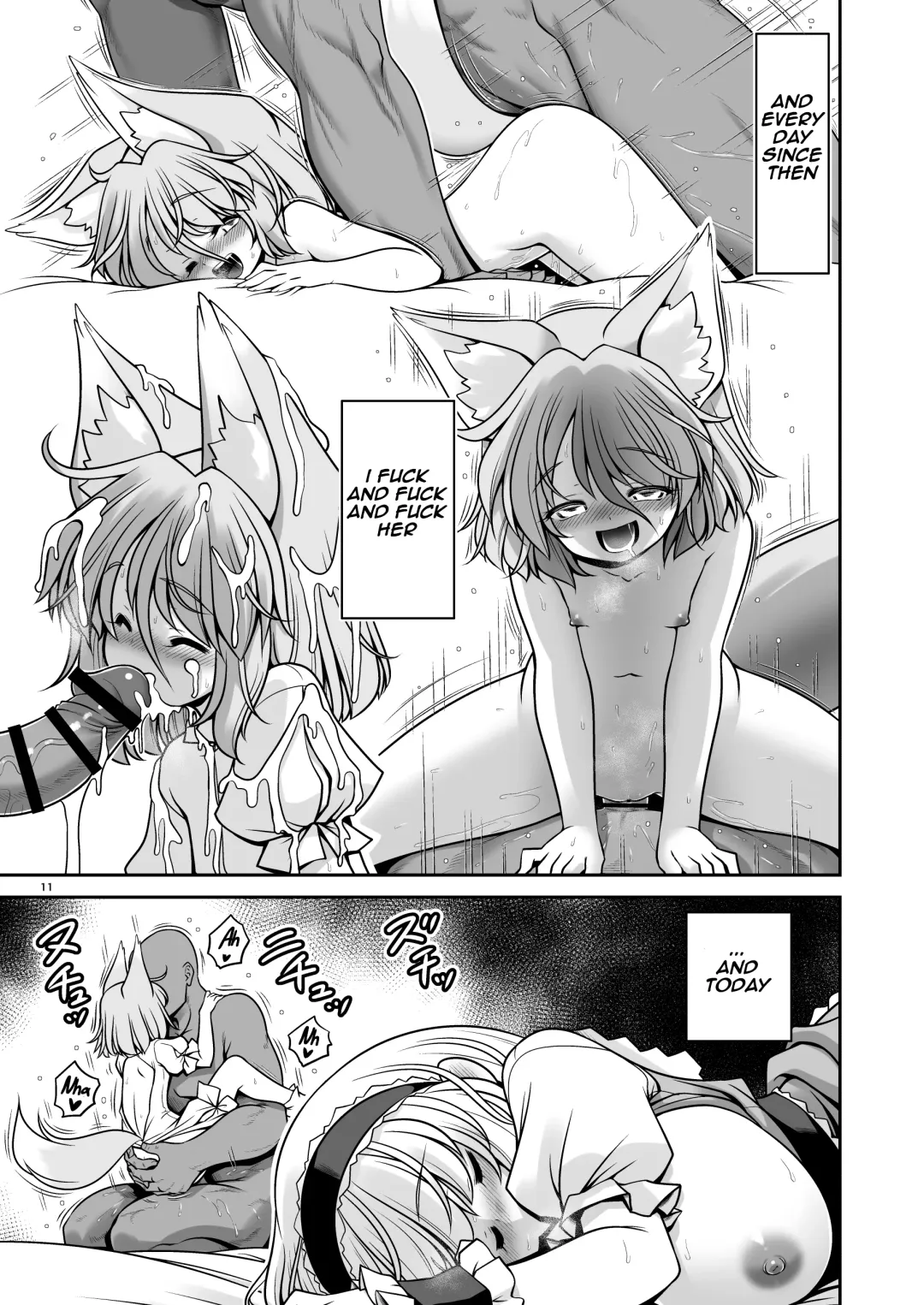 [Tomoki Tomonori] Okasare Machi no Hatsujou Onna o Nanjuunin to Yarasete Kureru Tsukasa-chan no Warudakumi | Tsukasa-chan's Evil Plan to Make You Fuck a Bunch of Women in Heat Fhentai - Page 11