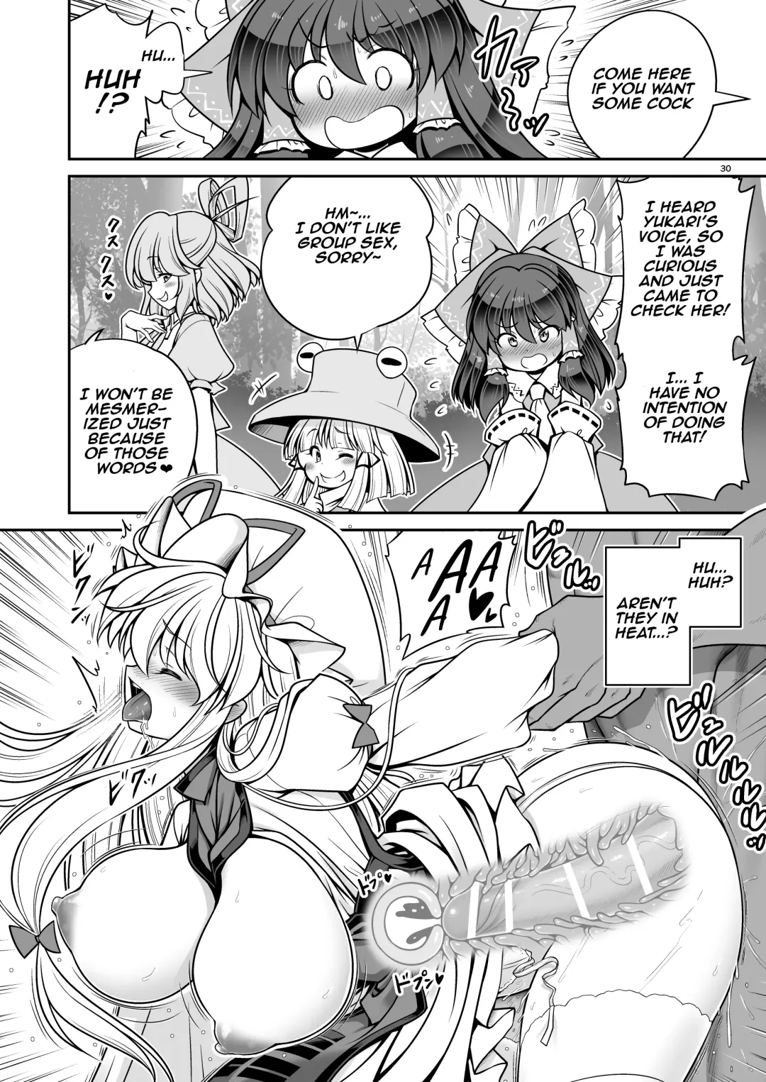 [Tomoki Tomonori] Okasare Machi no Hatsujou Onna o Nanjuunin to Yarasete Kureru Tsukasa-chan no Warudakumi | Tsukasa-chan's Evil Plan to Make You Fuck a Bunch of Women in Heat Fhentai - Page 30