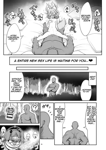[Tomoki Tomonori] Okasare Machi no Hatsujou Onna o Nanjuunin to Yarasete Kureru Tsukasa-chan no Warudakumi | Tsukasa-chan's Evil Plan to Make You Fuck a Bunch of Women in Heat Fhentai - Page 25
