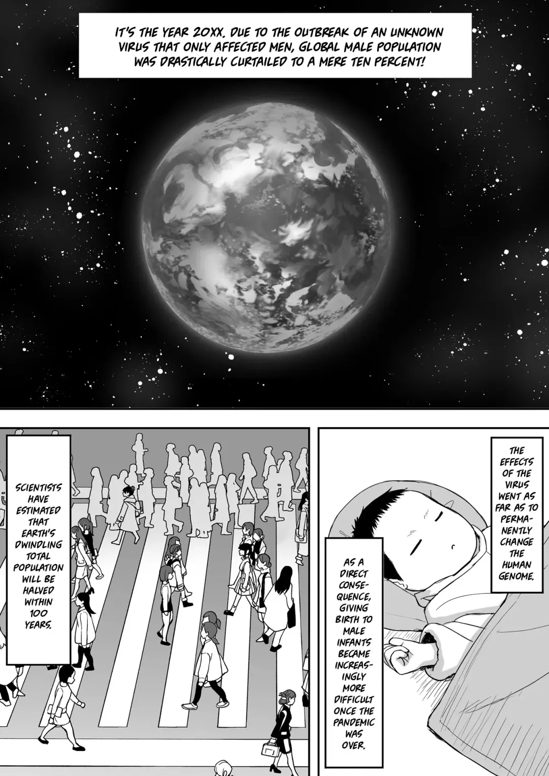 Otoko no Kazu ga 10-bun no 1 ni Natta Sekai de Shitai Houdai | I wanna fuck a lot in a world where males are a tenth of the population! Fhentai - Page 2