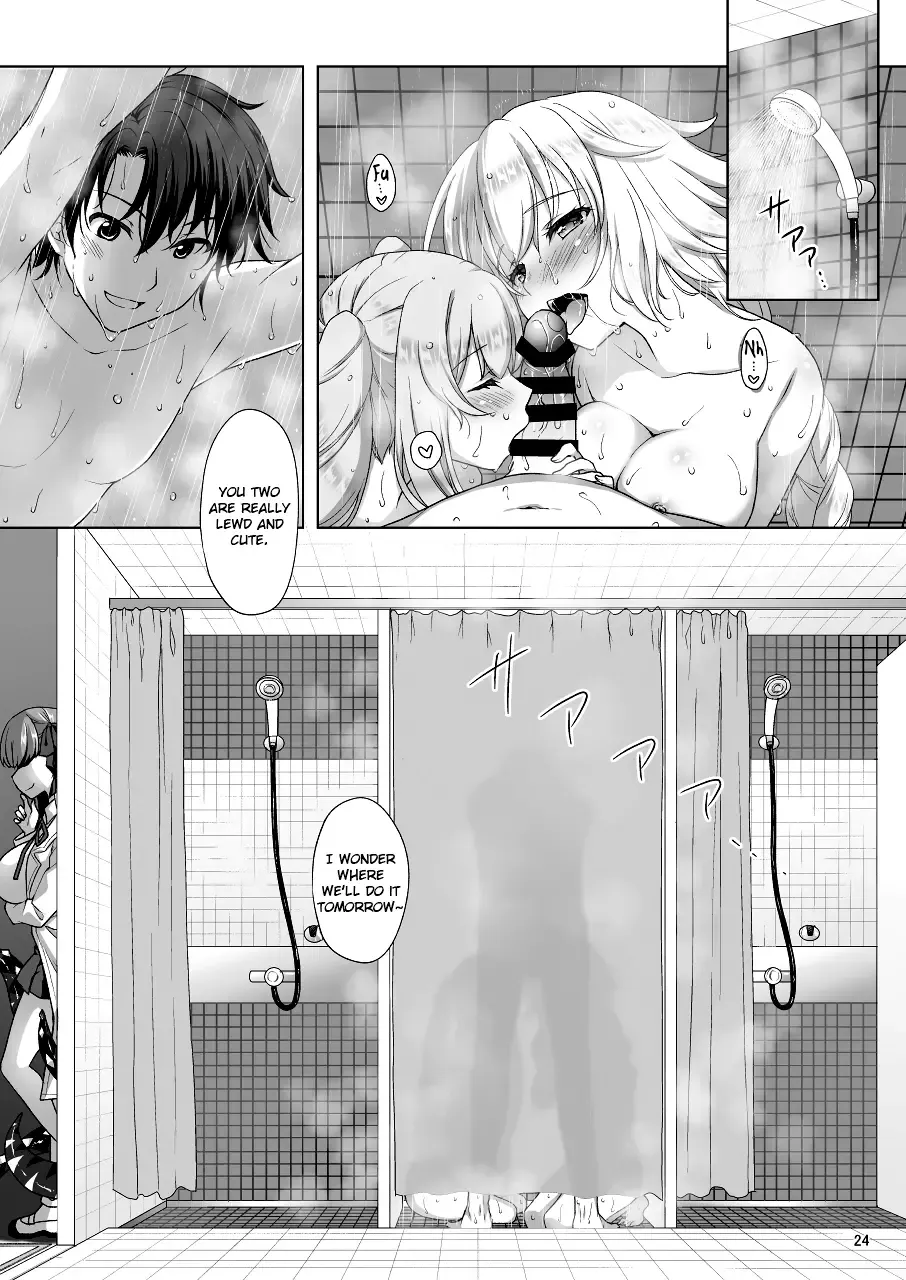 [Mori Marimo] Jeanne & Marie Sukumizu H Shimakuru Hon | A Book About Jeanne's & Maries's School Swimsuits Fhentai - Page 24