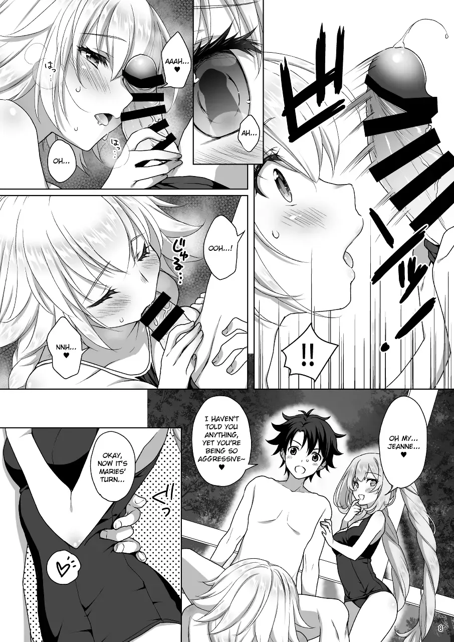 [Mori Marimo] Jeanne & Marie Sukumizu H Shimakuru Hon | A Book About Jeanne's & Maries's School Swimsuits Fhentai - Page 8