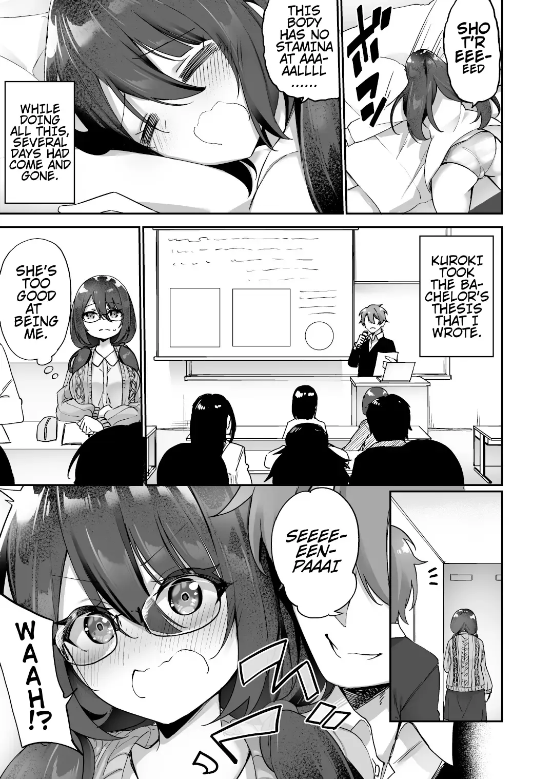 [Kanmuri] I Switched Bodies with my Large-Breasted Yandere Junior Who is Aroused Just by Hearing the Sound of My Voice! Fhentai - Page 24