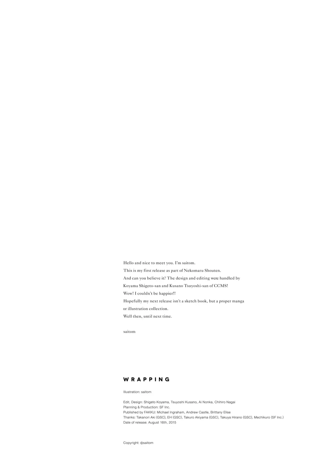 [Saitom] saitom • WRAPPING1 (decensored) Fhentai - Page 22