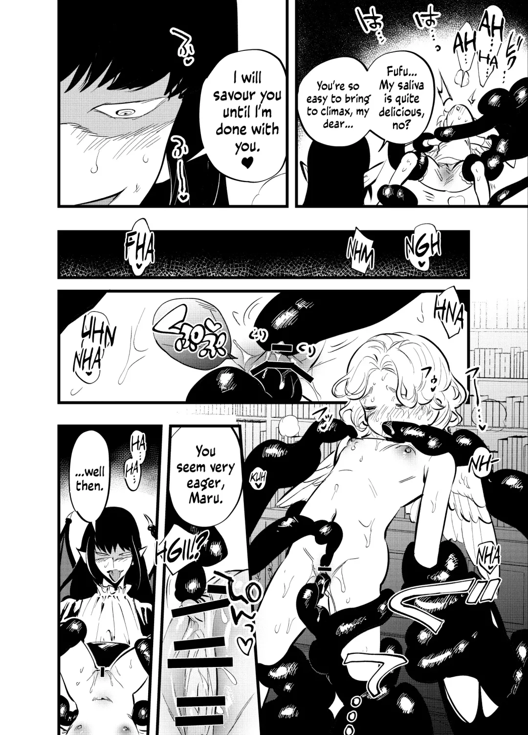 [Chimeda] Futanari Akuma to Moumoku Tenshi | Futanari Devil and the Blind Angel Fhentai - Page 19