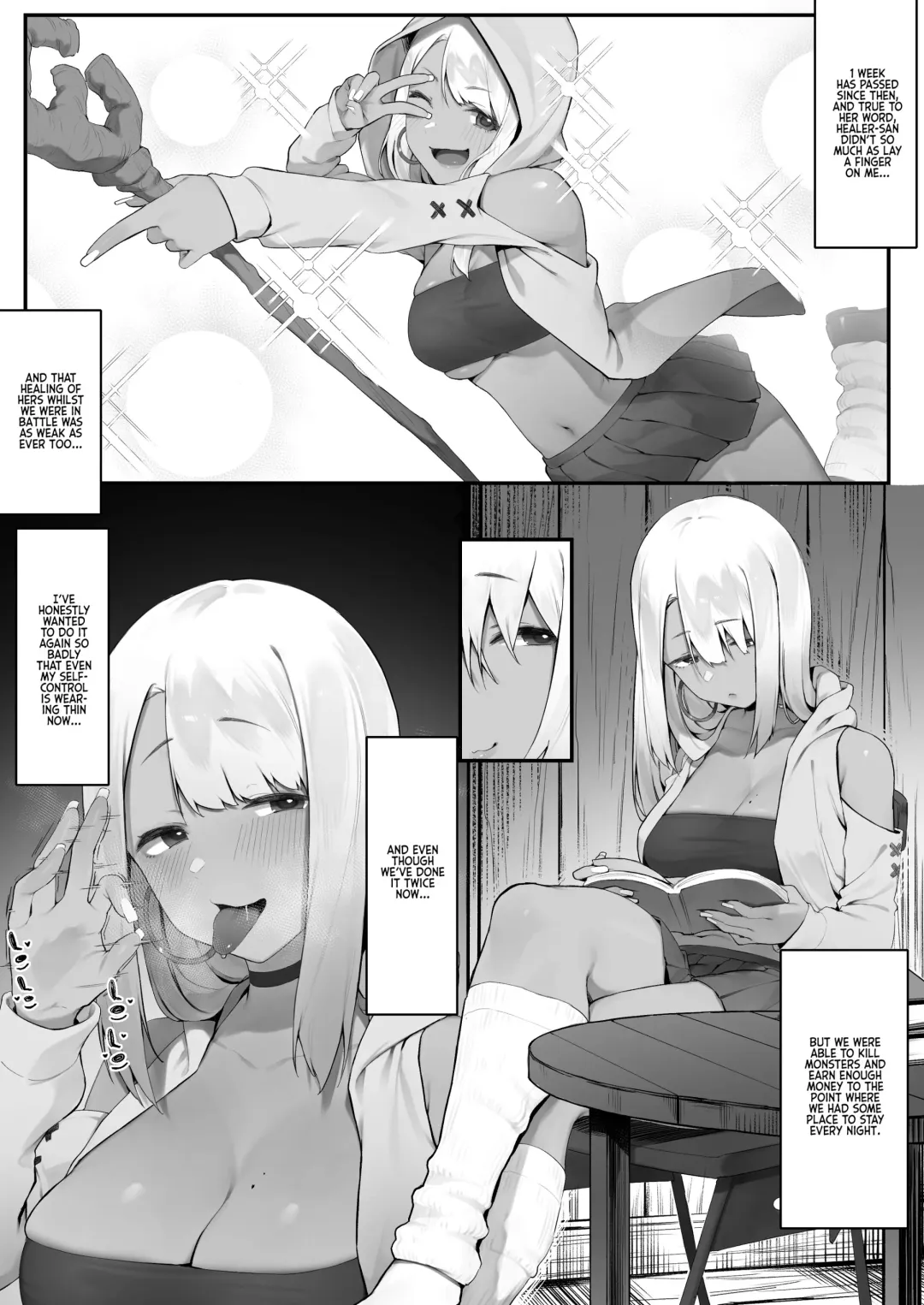 [Nigiri Usagi] Sex Suru to SP o Kaifuku Shitekureru Kuro Gyaru Healer [Kouhen] | The Black Gal Healer who Recovers Your SP When You Have SEX (decensored) Fhentai.net - Page 3