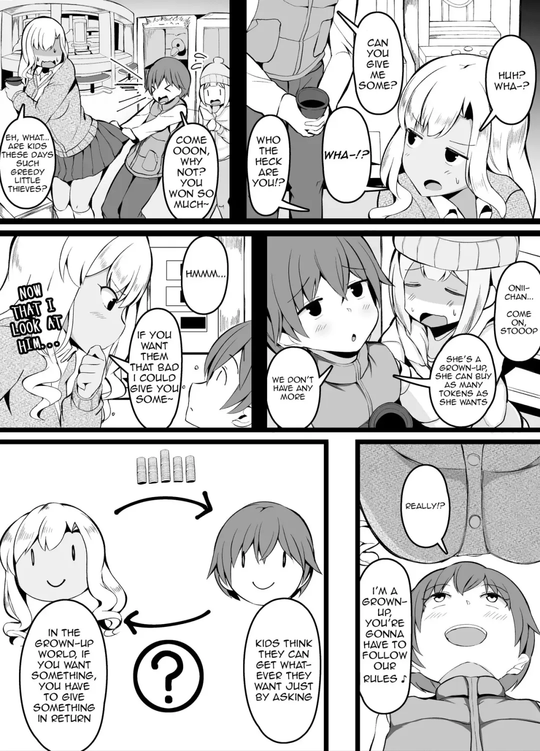 [Corundum] Medal Game de Ooatari shitara Shota ni Karamareta no de Otona no Taiou o shite Ageru JK | Highschooler Hits a Jackpot at the Arcade, Gets Tangled Up With a Shota and Treats Him Like a Grown Up Fhentai - Page 3