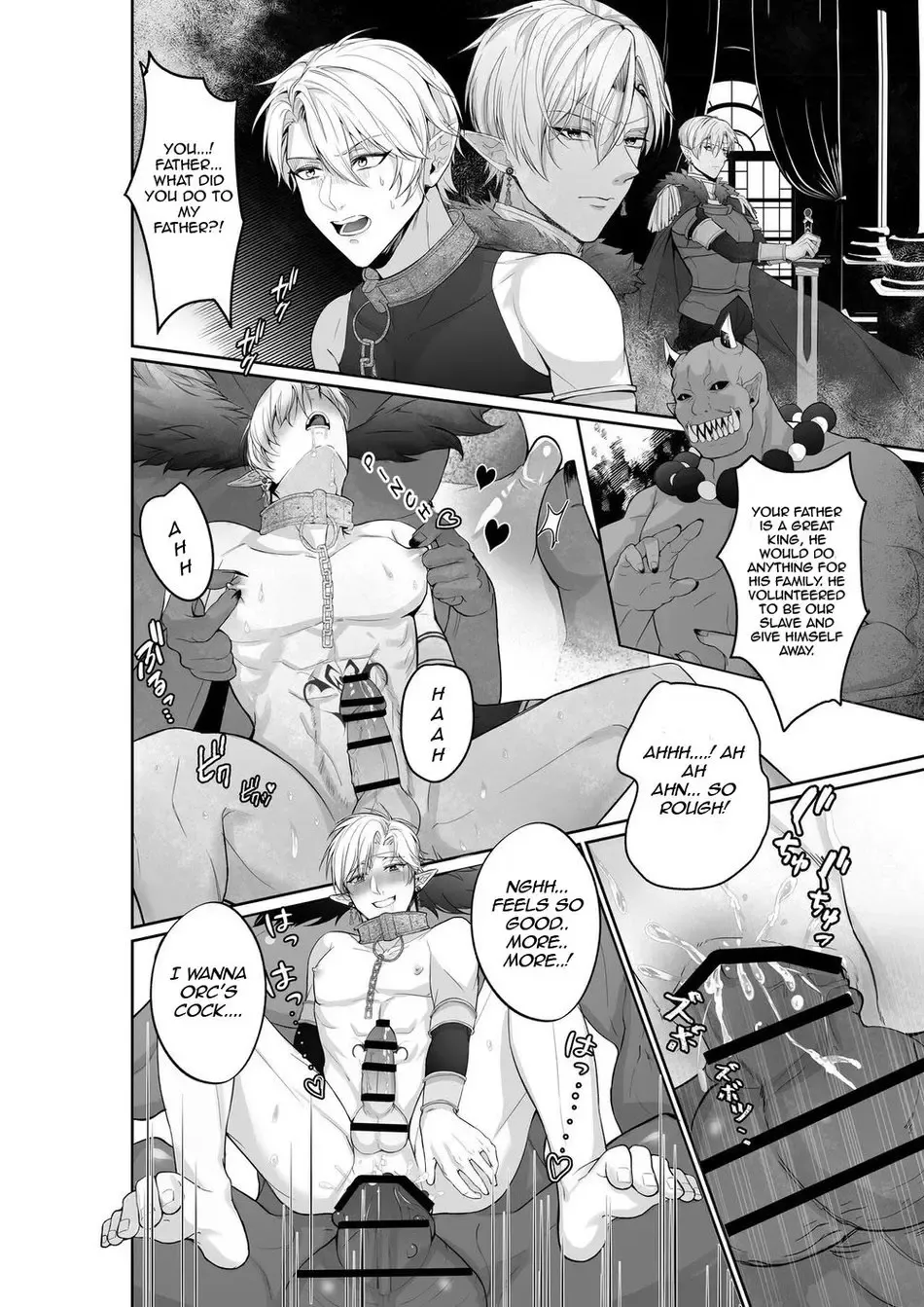 [Akagirenya - Kinokoyun] Elf Ouji-tachi no Kairaku Ochi Orc no Mama ni Naru nante | The Pleasure Fall of the Elven Princes Fhentai - Page 7