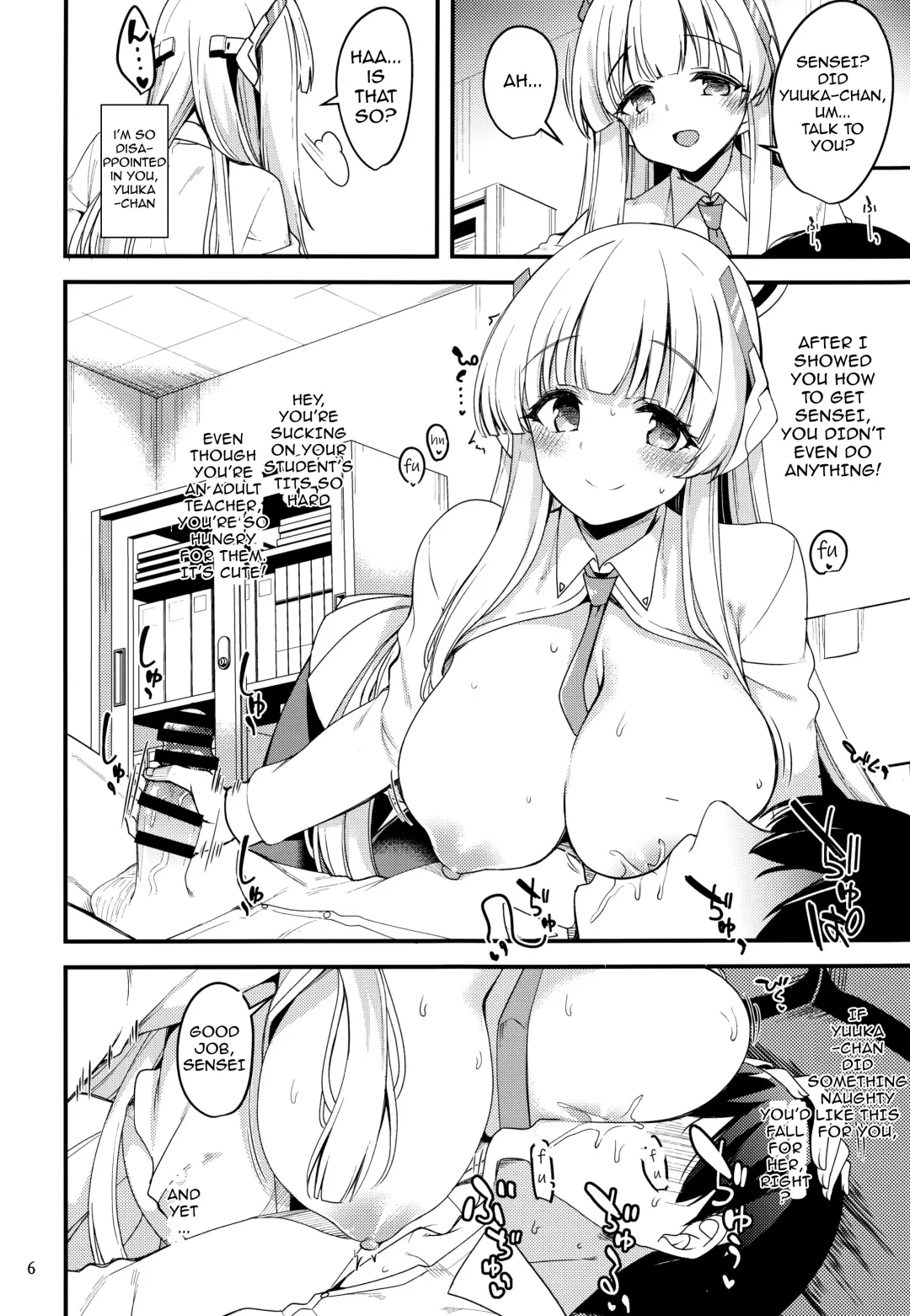 [Gokubuto Mayuge] Sensei Yuuka-chan ni wa Naisho desu yo? | Sensei, Don't Tell Yuuka, Okay? Fhentai.net - Page 5