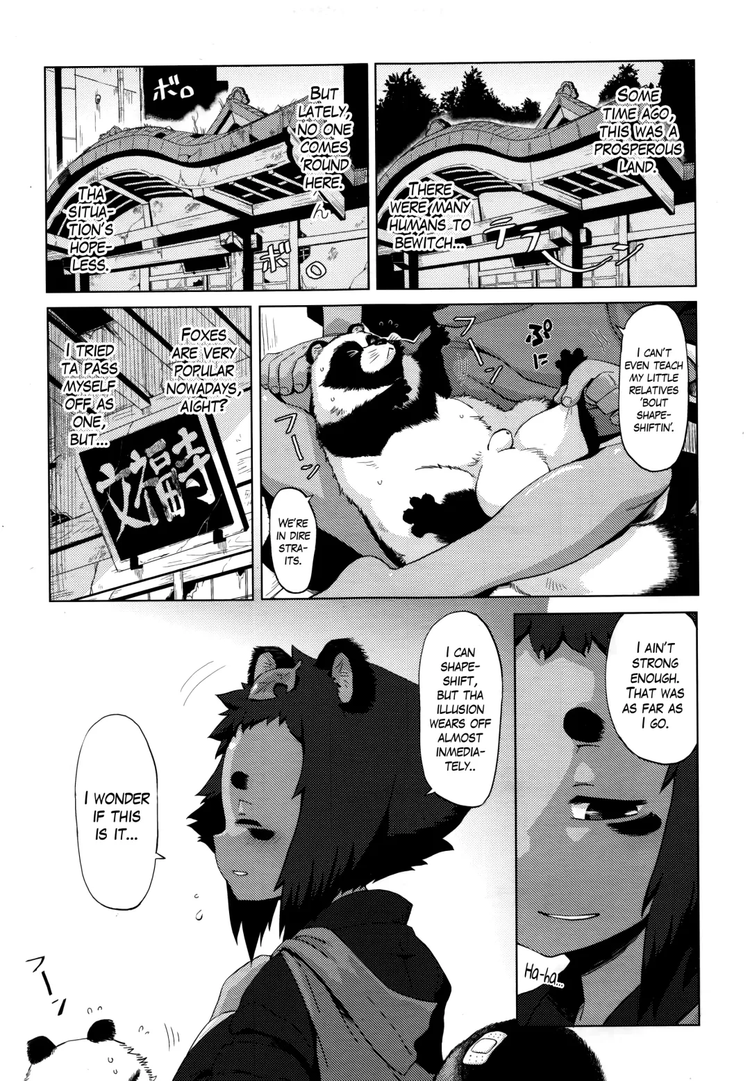 [Uchuu Ika] Roriura Tanuki no Kayazan'you | The over-optimistic back alley tanuki's miscalculation Fhentai - Page 5