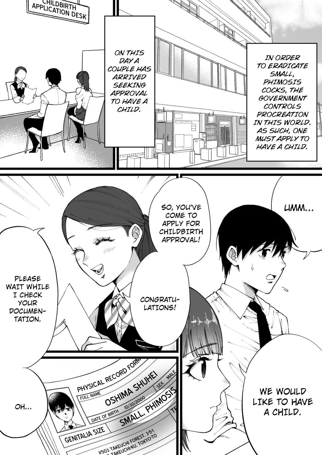 [Mugicya World] Tanshou Houkei wa Okotowari na Sekai | A World Where Small, Phimosis Cocks Are Hated Fhentai - Page 3