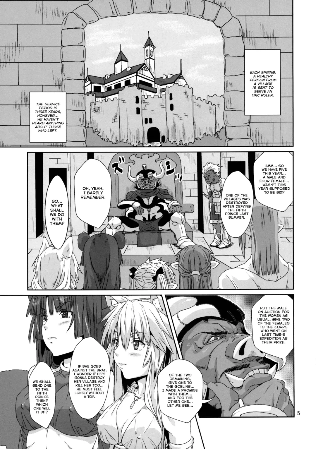 [Risei] Kodomo Orc ni Damasarete Kyouseiteki ni Mushi ni Sanran Saserareru Kemonomimi Elf Fhentai.net - Page 4