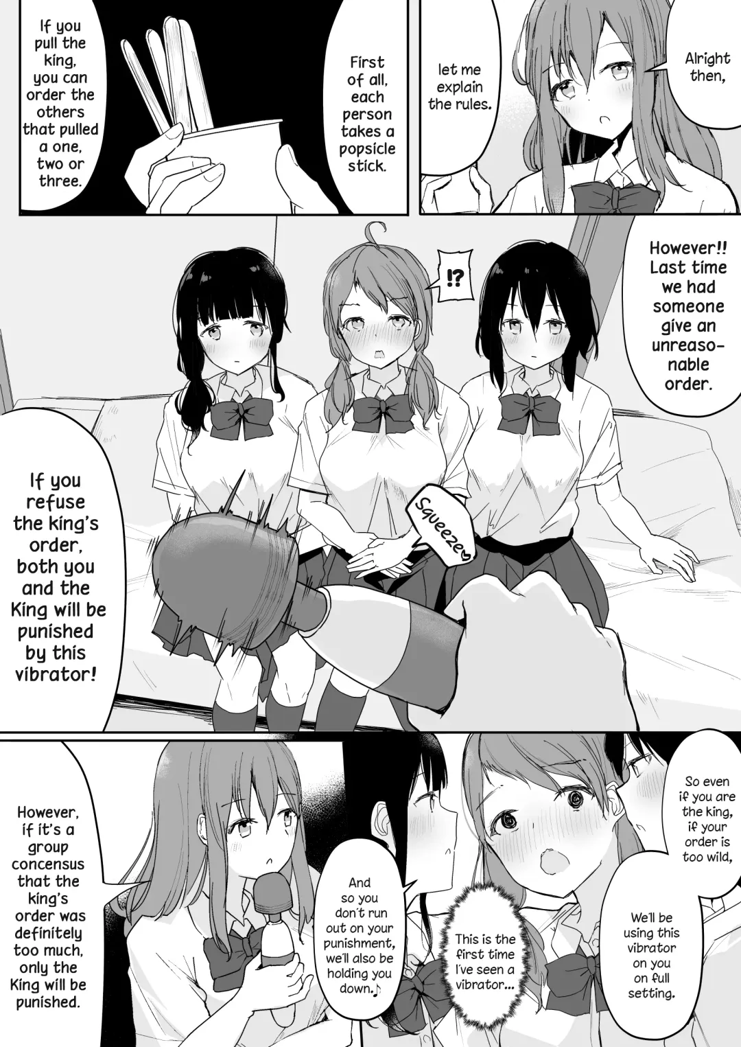 [Maguro Shining] Yuri Zuki Joshi ga Nandemoari no Ousama Game Yatta Kekka... Fhentai - Page 9