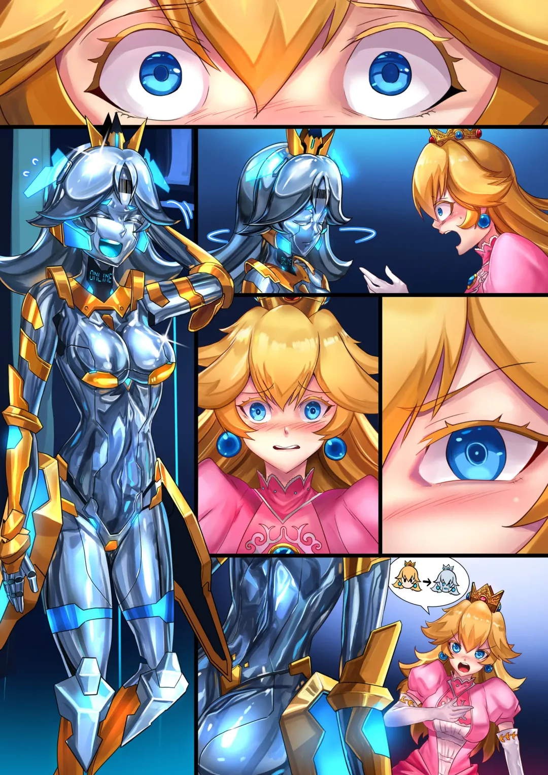 [Ibenz009] Princess Peach Robot Transformation Fhentai.net - Page 1