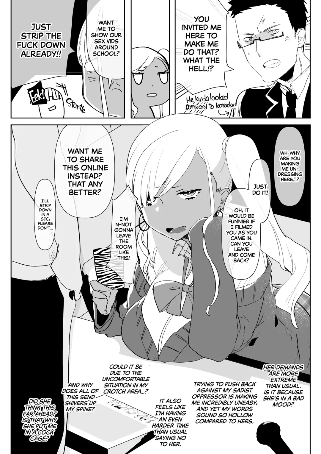 [Aimaitei Umami] Kigen no Warui Kuro Gal Futanari Kanojo ni Karaoke ni Yobidasareta Kekka... | What Happens When Your Tan Gyaru Futa Girlfriend Is in a Bad Mood and Invites You To Karaoke... (decensored) Fhentai - Page 8