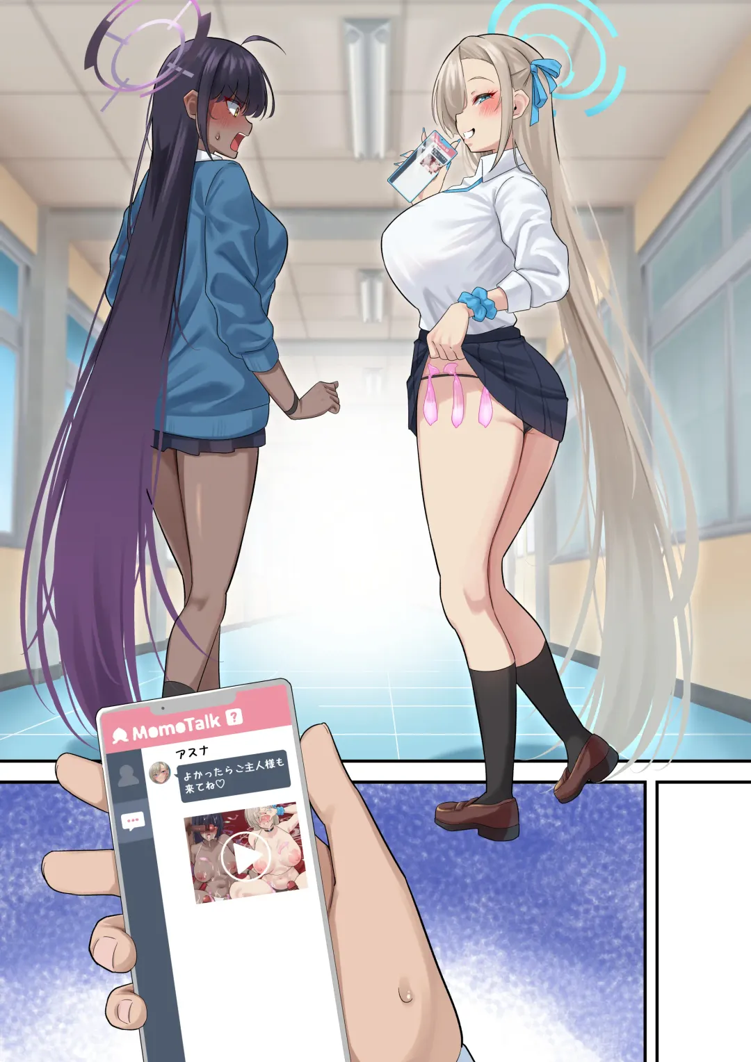 [Nanohana] Ore no Seito no Shirokuro Gal ga Dosukebe Enkou Shiteta Ken Fhentai - Page 56