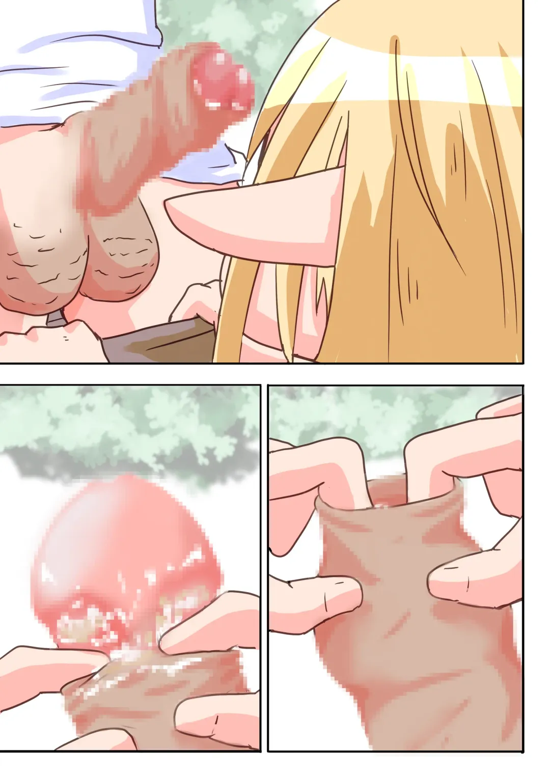 [Neko Daifuku] Elf Musume-san ga Okuchi de Chinkasu Soujisuru Ohanashi Fhentai - Page 14