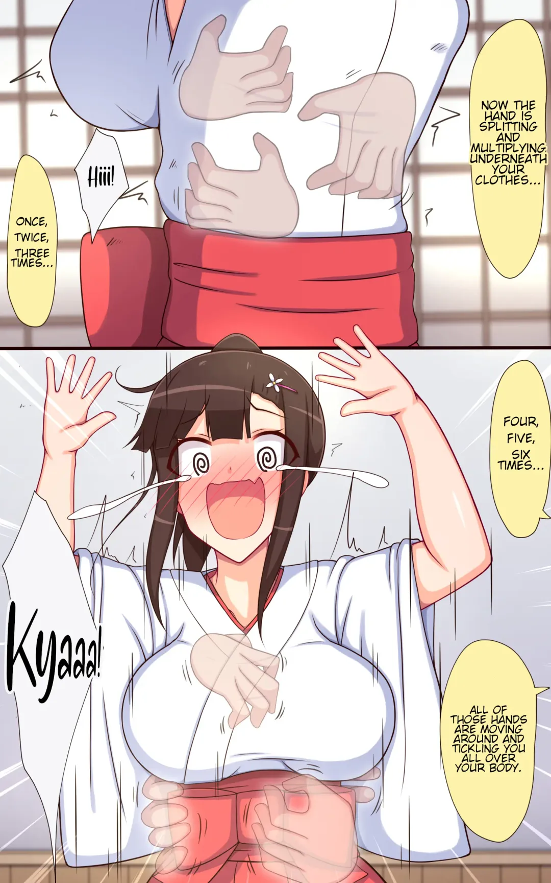 Miko-san no Kusuguri Saimin Himehajime | Shrine Maiden's New Year Hypno-tickling! Fhentai.net - Page 7