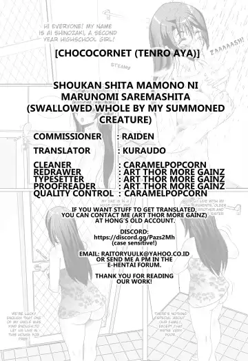 [Tenro Aya] Shoukan Shita Mamono ni Marunomi Saremashita Fhentai - Page 27