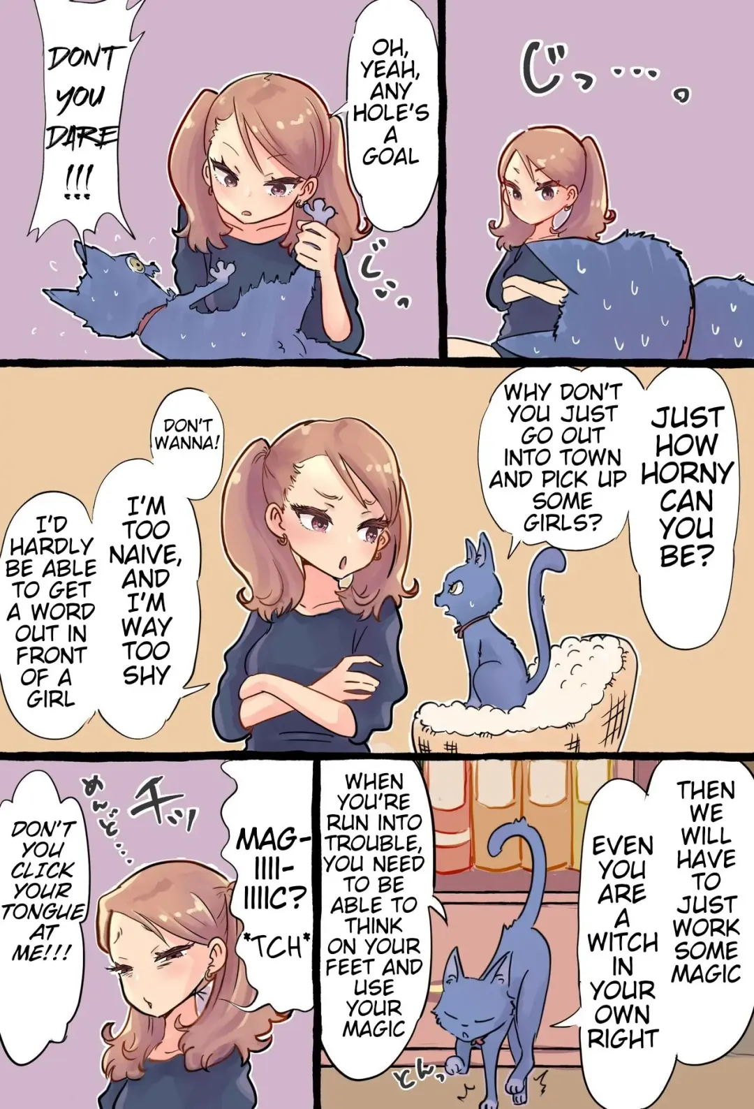 [Tsubame] A story about a futanari witch who summons her past self with summoning magic and has sex with her smaller self Fhentai - Page 4