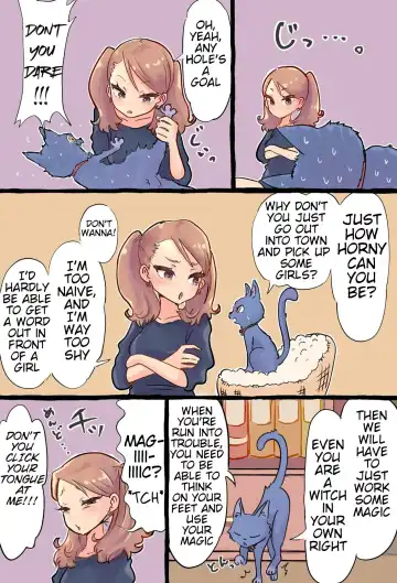 [Tsubame] A story about a futanari witch who summons her past self with summoning magic and has sex with her smaller self Fhentai - Page 4