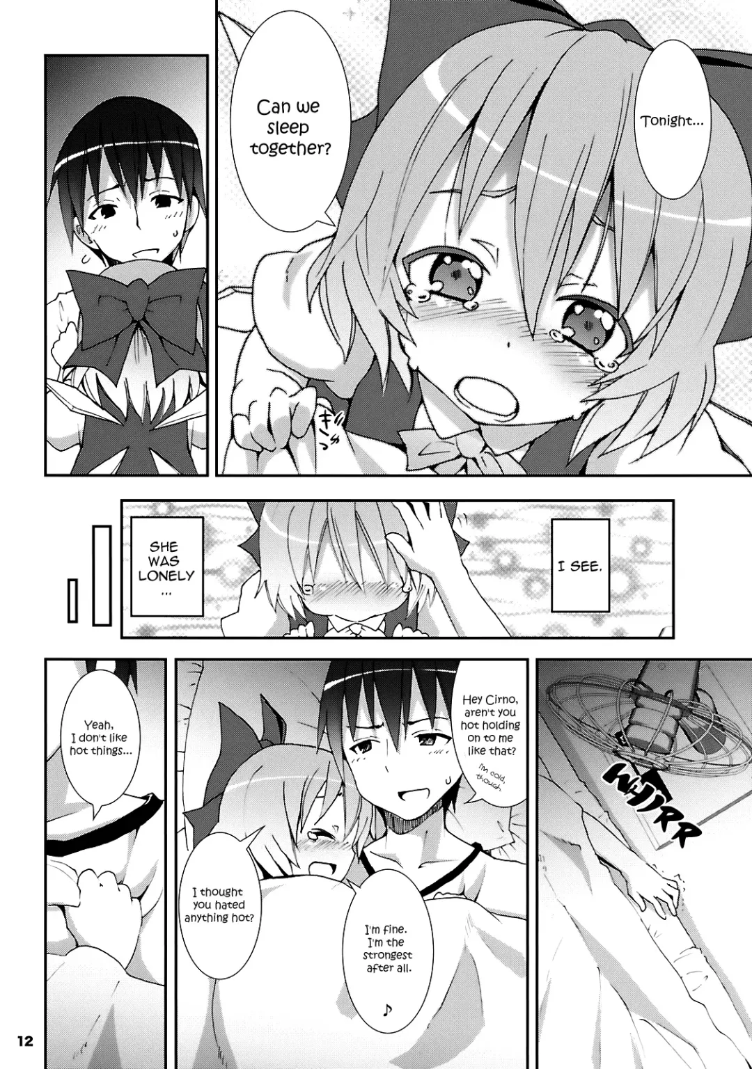 [Kishiri Toworu] Cirno ga Ouchi ni Yattekita! | Cirno Showed Up at My House Fhentai - Page 12
