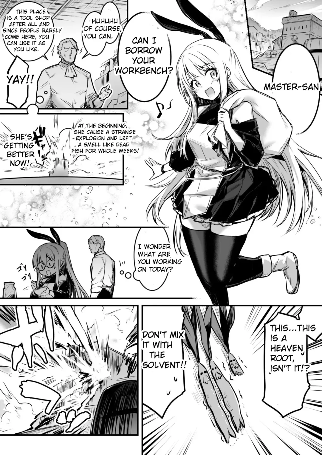 [Lefthand] Adventure-chan who got heated up by an aphrodisiac plant and got raped by the Tool Shop master for 3 days Fhentai - Page 1