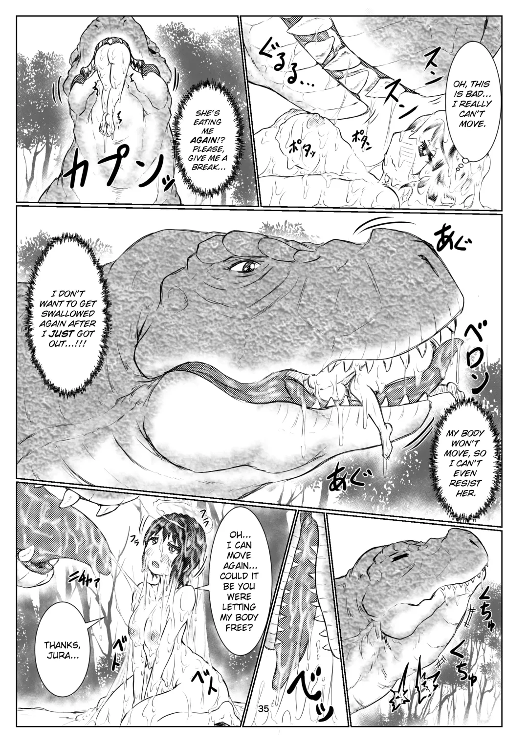 [Kaname] thiranosaurusu ni vore ma reru dake no o hanasi Fhentai - Page 35