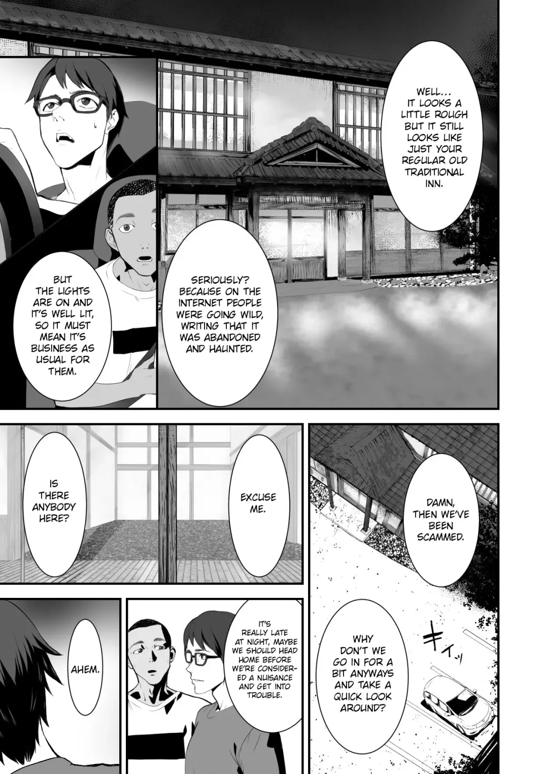 [Pink Taro] Hairyokan de no Ero Kyoufu Taiken | A Terrifying Erotic Experience at an Abandoned Inn Fhentai - Page 3
