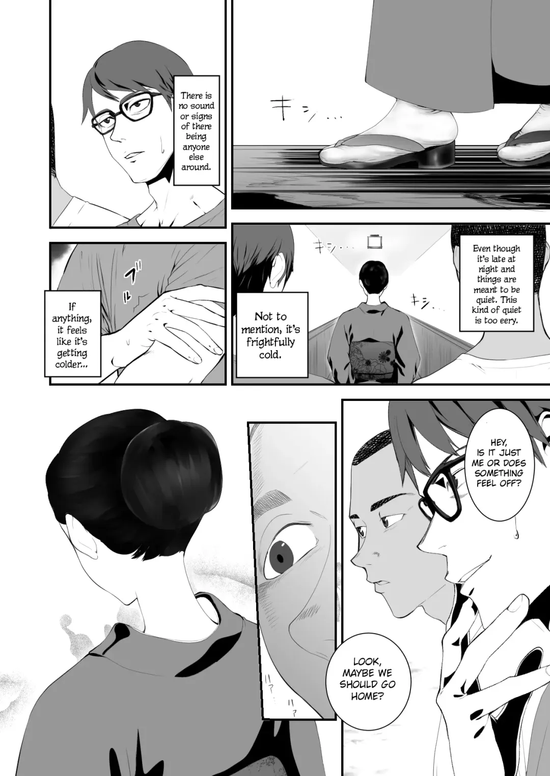 [Pink Taro] Hairyokan de no Ero Kyoufu Taiken | A Terrifying Erotic Experience at an Abandoned Inn Fhentai - Page 6
