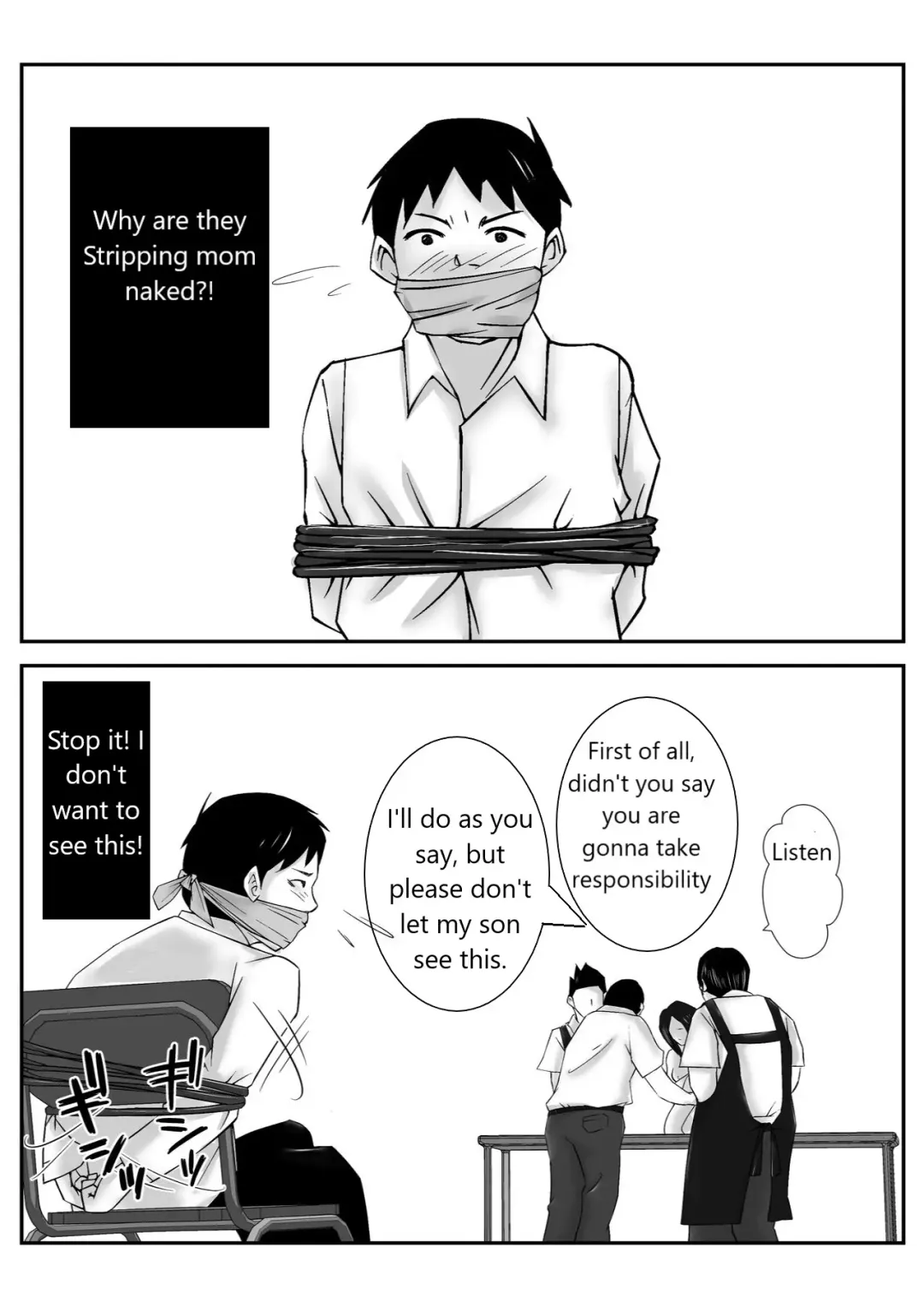 Boku no Me no Mae de Kaa-san ga Conveni Tenchou ya Daigakusei-tachi ni Rinkansareta no wa, Mambiki wo Shita Boku no Sei da...! Fhentai - Page 24