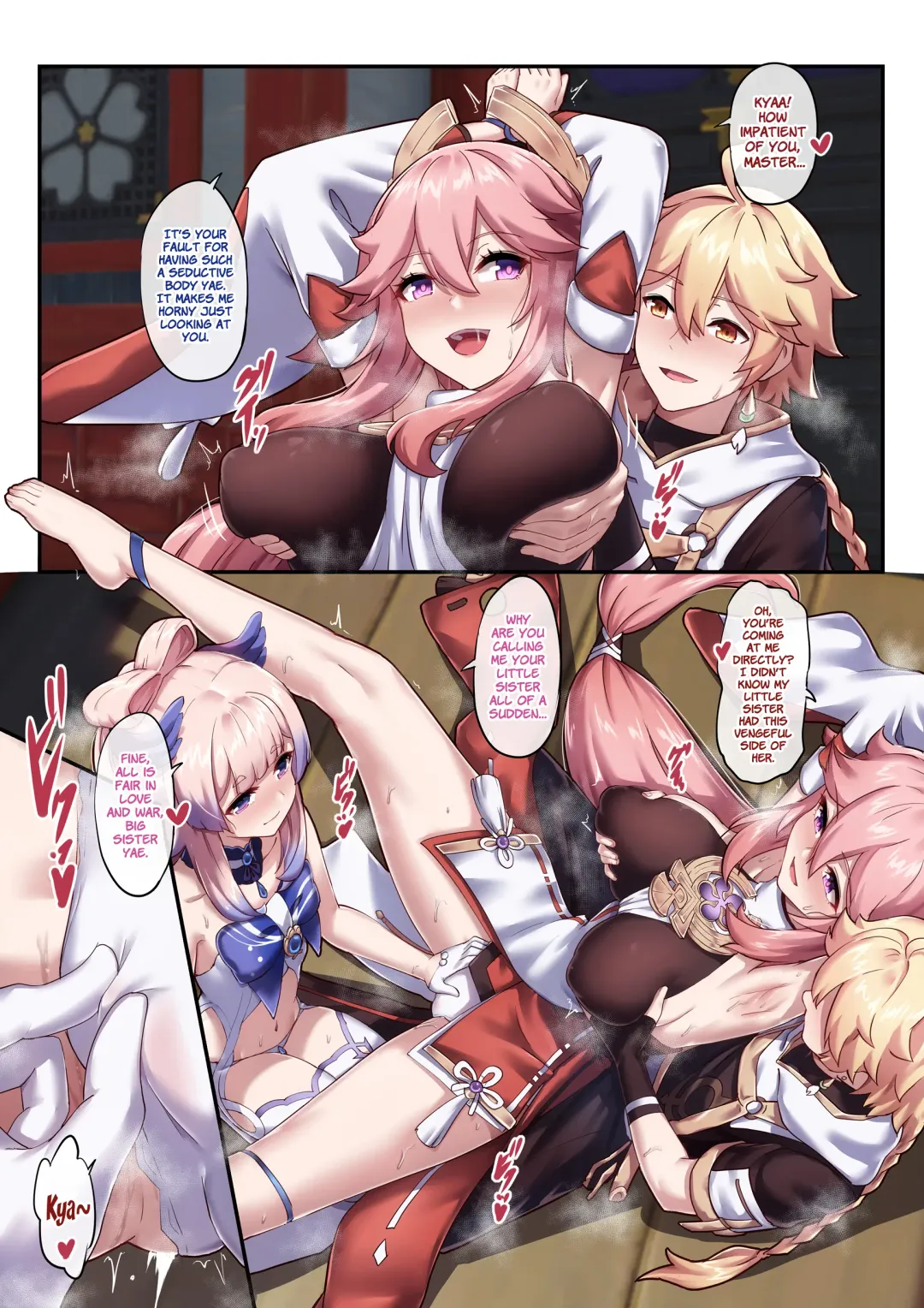 [Longbow Flintlock] Kokomi and Miko ~ Love is war Fhentai - Page 15