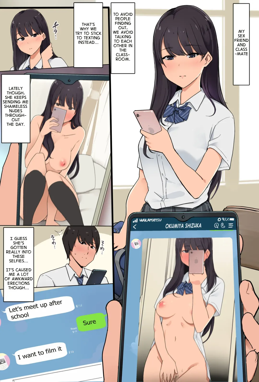 [Wakamatsu] Smapho Satsuei ni Hamatteru SeFri Joshi to Hamedori suru Ohanashi | Filming a Sextape with My Sexfriend Who's Really into Selfies Fhentai.net - Page 3